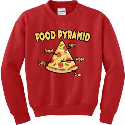 Pizza Food Pyramid Kids Sweatshirt