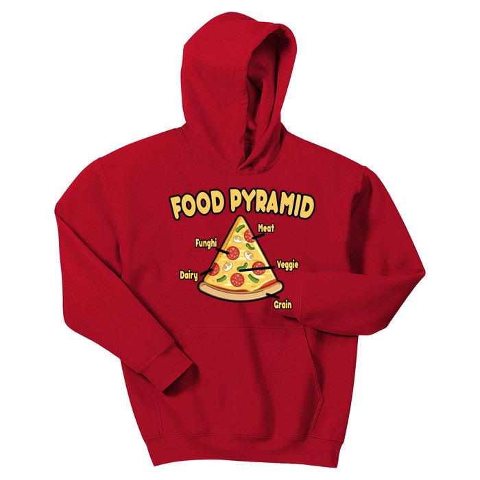 Pizza Food Pyramid Kids Hoodie