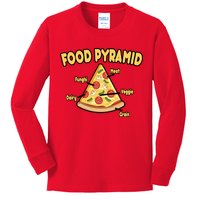 Pizza Food Pyramid Kids Long Sleeve Shirt