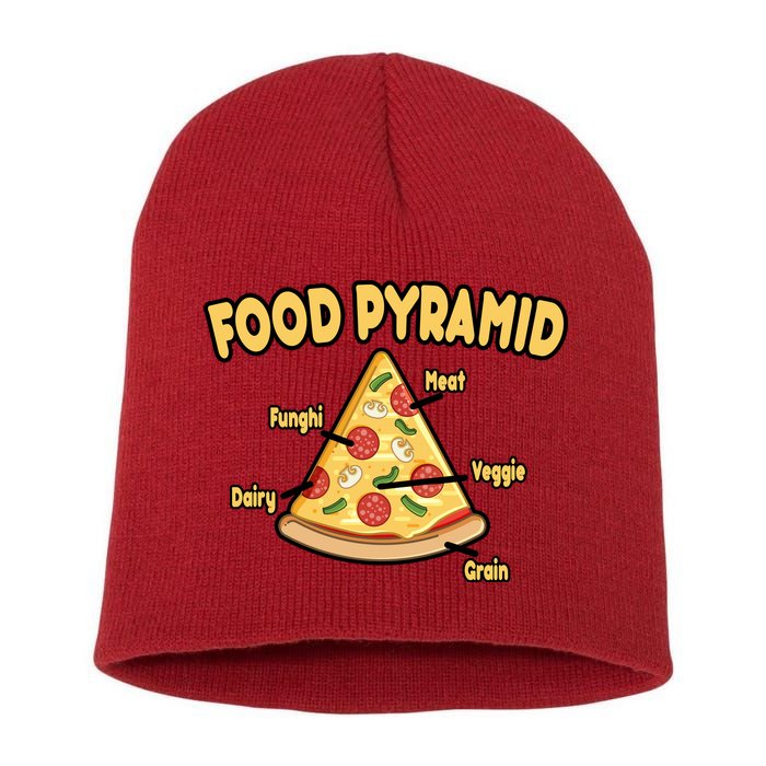 Pizza Food Pyramid Short Acrylic Beanie