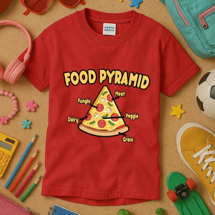 Pizza Food Pyramid Kids T-Shirt