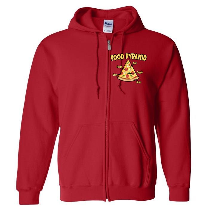 Pizza Food Pyramid Full Zip Hoodie