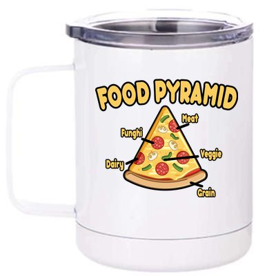 Pizza Food Pyramid 12 oz Stainless Steel Tumbler Cup