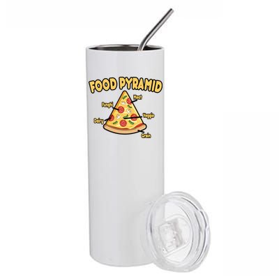 Pizza Food Pyramid Stainless Steel Tumbler