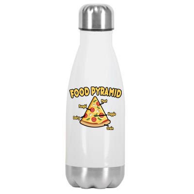 Pizza Food Pyramid Stainless Steel Insulated Water Bottle