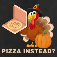Pizza Instead? Funny Turkey Thanksgiving Golf Towel