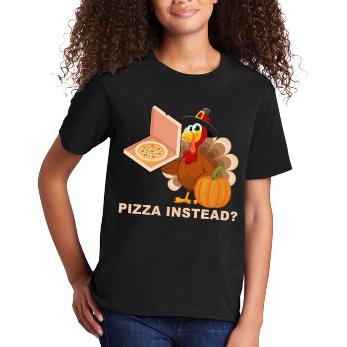 Pizza Instead? Funny Turkey Thanksgiving Kids T-Shirt