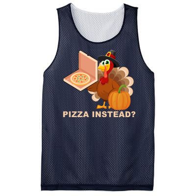 Pizza Instead? Funny Turkey Thanksgiving Mesh Reversible Basketball Jersey Tank