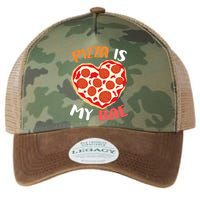 Pizza is My Bae Funny Valentines Day Legacy Tie Dye Trucker Hat