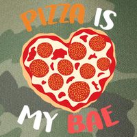 Pizza is My Bae Funny Valentines Day Legacy Tie Dye Trucker Hat