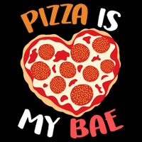 Pizza is My Bae Funny Valentines Day Flexfit Unipanel Trucker Cap