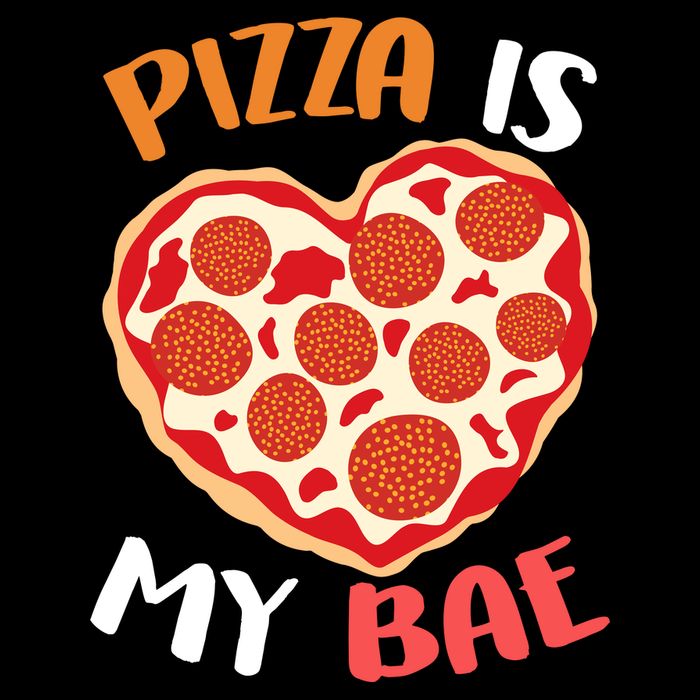 Pizza is My Bae Funny Valentines Day Flexfit Unipanel Trucker Cap