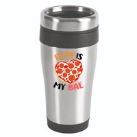 Pizza is My Bae Funny Valentines Day 16oz Travel Tumbler
