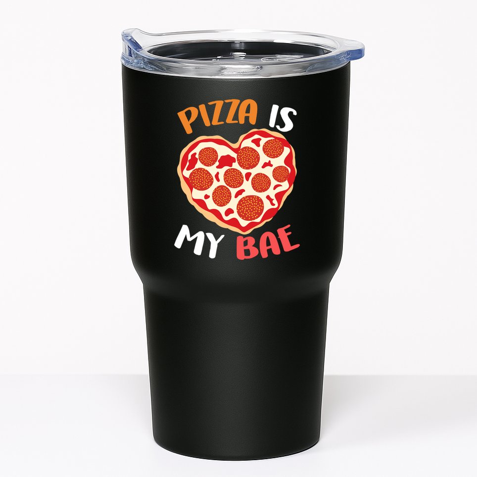 Pizza is My Bae Funny Valentines Day Tumbler
