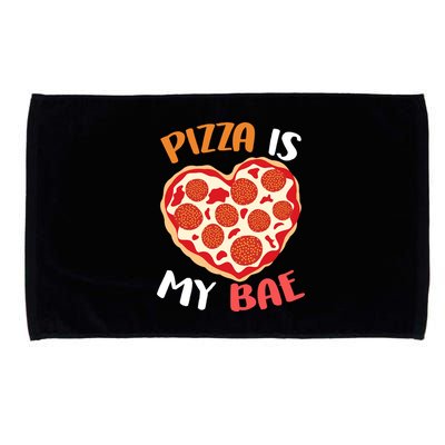 Pizza is My Bae Funny Valentines Day Microfiber Hand Towel