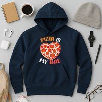 Pizza is My Bae Funny Valentines Day Hoodie