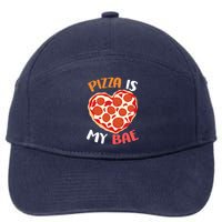 Pizza is My Bae Funny Valentines Day 7-Panel Snapback Hat