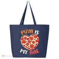 Pizza is My Bae Funny Valentines Day 25L Jumbo Tote