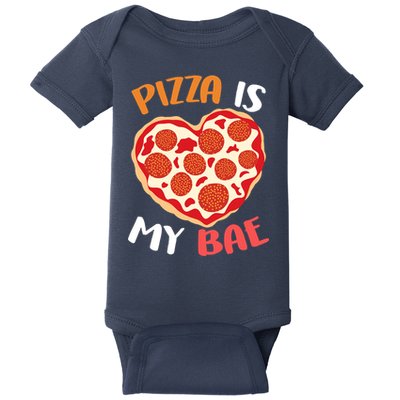 Pizza is My Bae Funny Valentines Day Baby Bodysuit