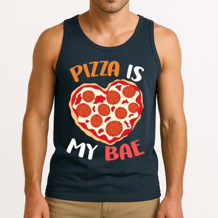 Pizza is My Bae Funny Valentines Day Tank Top