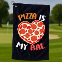 Pizza is My Bae Funny Valentines Day Golf Towel
