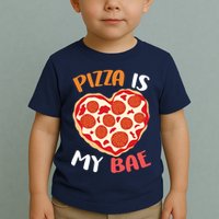 Pizza is My Bae Funny Valentines Day Toddler T-Shirt