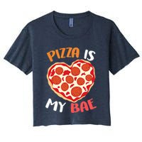 Pizza is My Bae Funny Valentines Day Crop Top