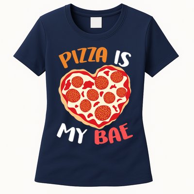 Pizza is My Bae Funny Valentines Day Womens T-Shirt