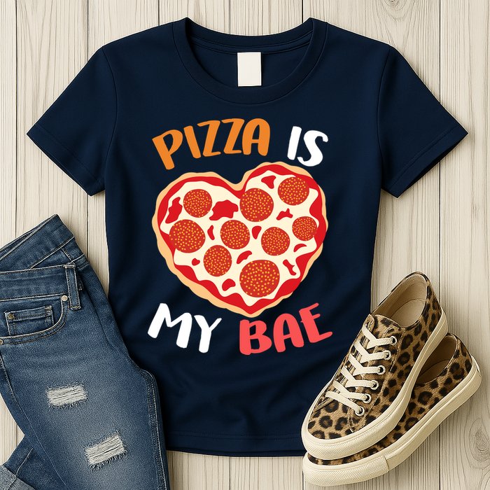 Pizza is My Bae Funny Valentines Day Womens T-Shirt