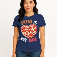 Pizza is My Bae Funny Valentines Day Womens T-Shirt