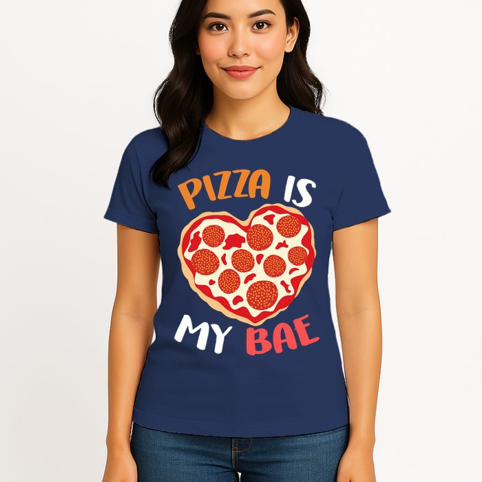 Pizza is My Bae Funny Valentines Day Womens T-Shirt