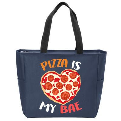 Pizza is My Bae Funny Valentines Day Zip Tote Bag