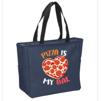 Pizza is My Bae Funny Valentines Day Zip Tote Bag