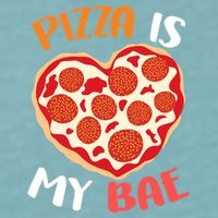 Pizza is My Bae Funny Valentines Day Sueded Cloud Jersey T-Shirt