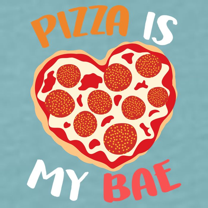 Pizza is My Bae Funny Valentines Day Sueded Cloud Jersey T-Shirt