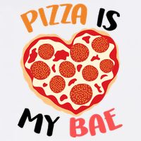 Pizza is My Bae Funny Valentines Day Garment-Dyed Sweatshirt