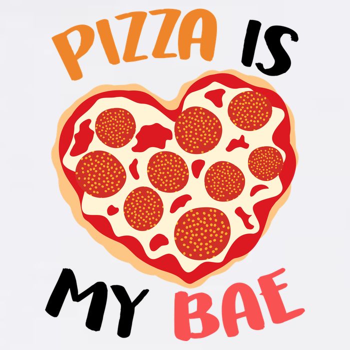 Pizza is My Bae Funny Valentines Day Garment-Dyed Sweatshirt