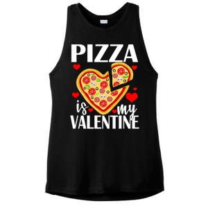 Pizza Is My Valentine Ladies PosiCharge Tri-Blend Wicking Tank