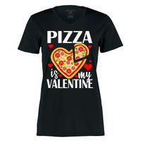 Pizza Is My Valentine Women's Momentum V-Neck T-Shirt