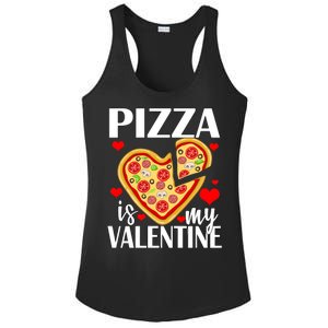 Pizza Is My Valentine Ladies PosiCharge Competitor Racerback Tank