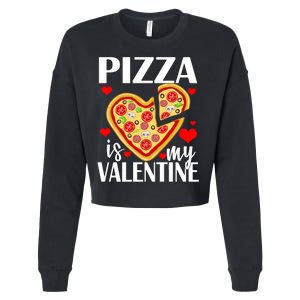 Pizza Is My Valentine Cropped Pullover Crew