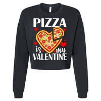 Pizza Is My Valentine Cropped Pullover Crew