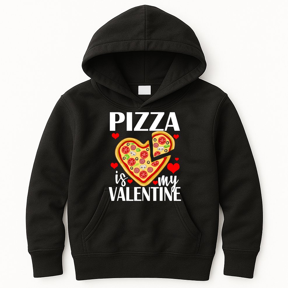 Pizza Is My Valentine Kids Hoodie