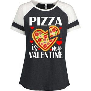 Pizza Is My Valentine Enza Ladies Jersey Colorblock Tee