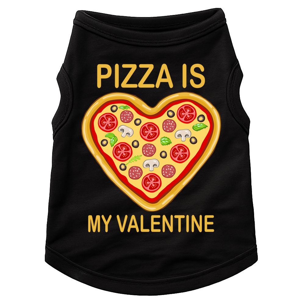 Pizza Is My Valentine Funny Pizza Lover Doggie Tank