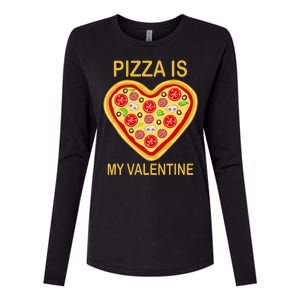 Pizza Is My Valentine Funny Pizza Lover Womens Cotton Relaxed Long Sleeve T-Shirt