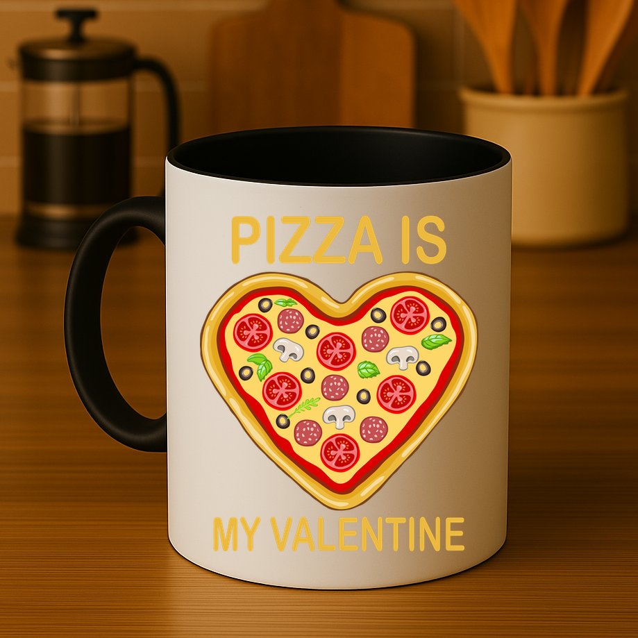 Pizza Is My Valentine Funny Pizza Lover Mug