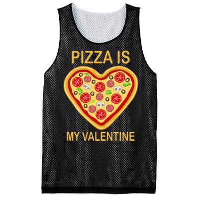 Pizza Is My Valentine Funny Pizza Lover Mesh Reversible Basketball Jersey Tank