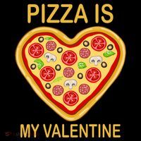 Pizza Is My Valentine Funny Pizza Lover Baby Bodysuit