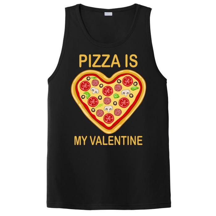 Pizza Is My Valentine Funny Pizza Lover PosiCharge Competitor Tank